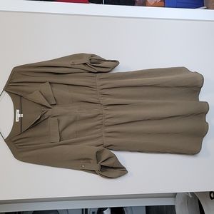 Sophia + Zeke olive green dress